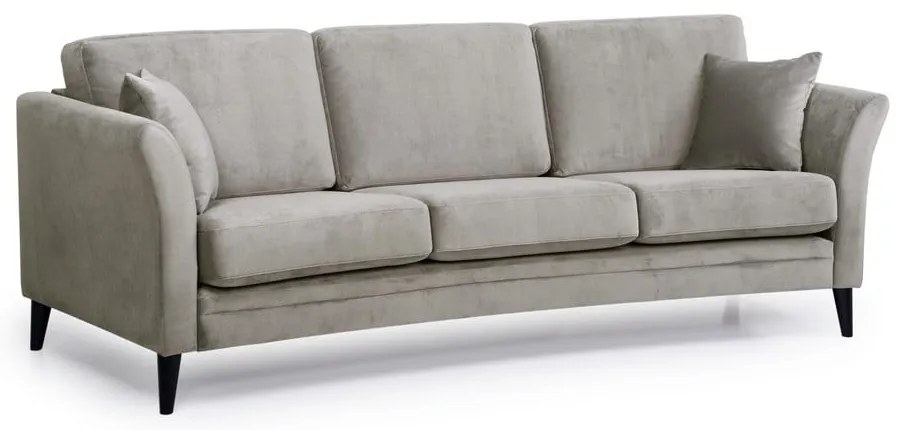 Beżowa aksamitna sofa Scandic Eden, 237 cm