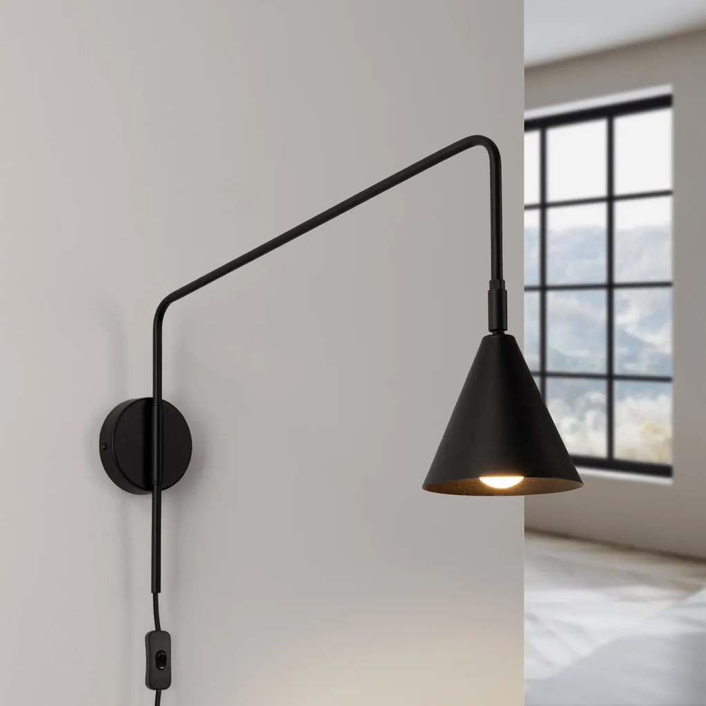 Kinkiet NOX czarny SOLLUX  LIGHTING