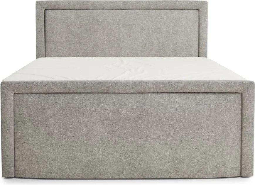 Szarobeżowe łóżko kontynentalne ze schowkiem 180x200 cm Fresco – Maison de Rêve