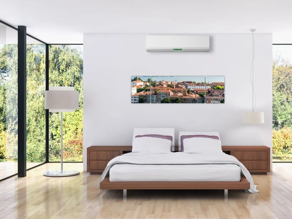 Obraz - Widok miasta z lotu ptaka (170x50 cm)