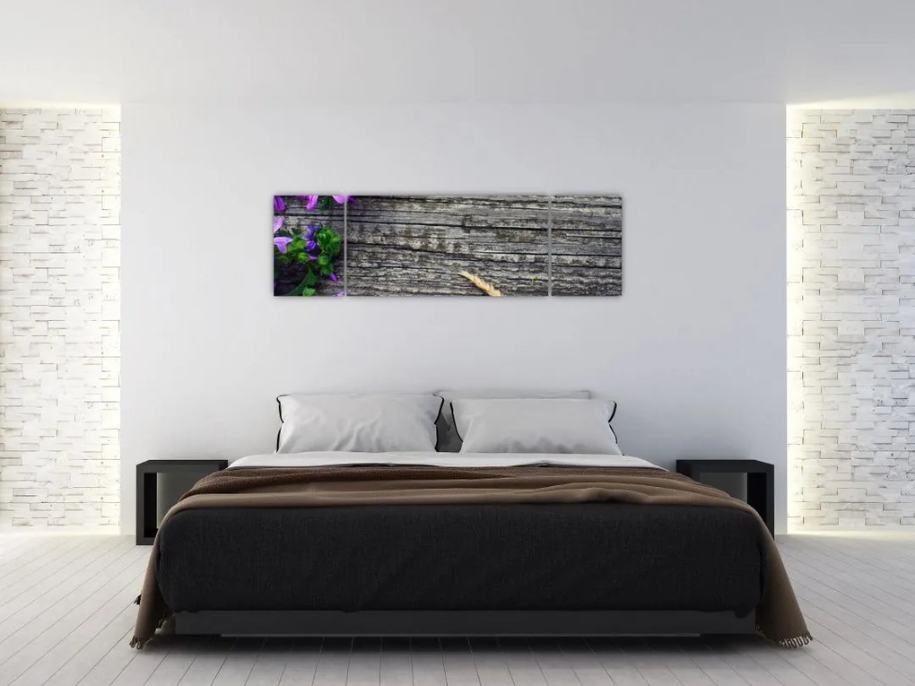 Obraz - kwiaty polne (170x50 cm)