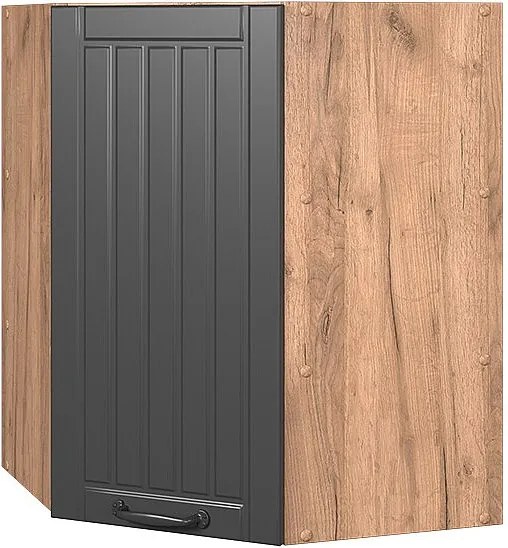 Szafka wisząca narożna ciemnoszary 57x34.1x72 fame-line