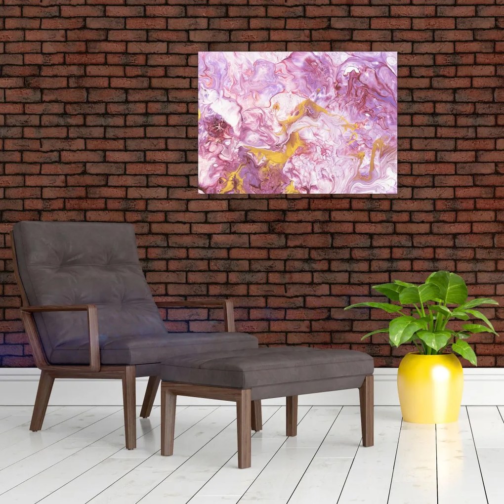 Obraz - Różwa abstrakcja (70x50 cm)