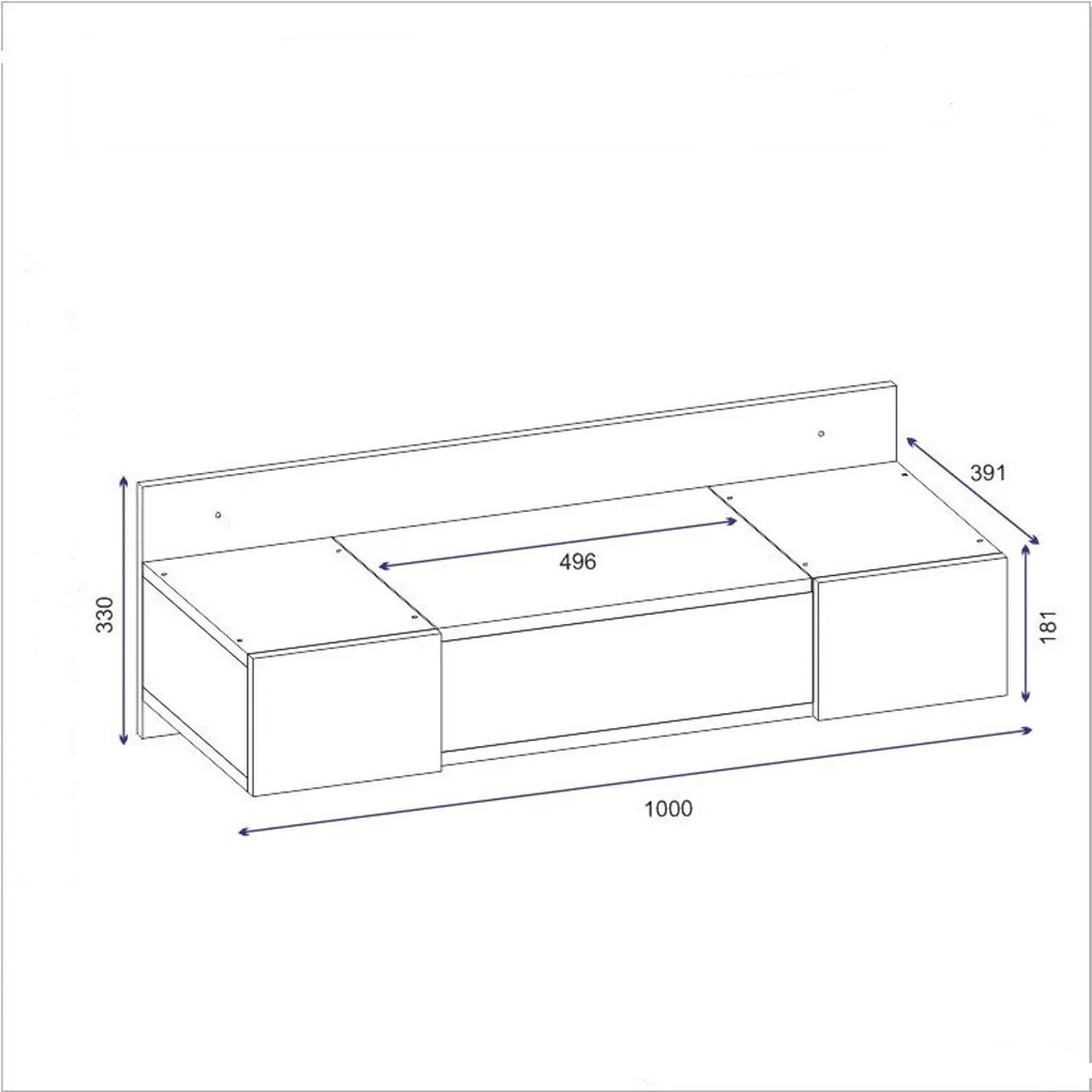 Stolik kosmetyczny Zakkum Sapphire Oak