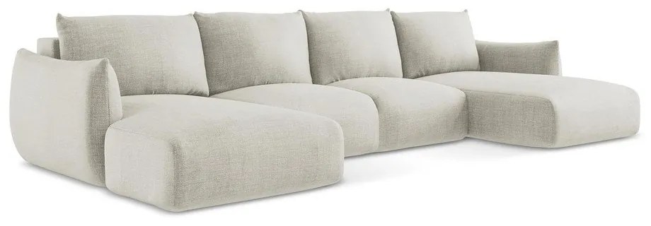 Beżowy rozkładany narożnik (w kształcie litery U) Leila – Makamii