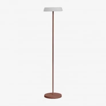 Bezprzewodowa Zewnętrzna Lampa Podłogowa Solarna Led Z Polietylenu I Żelaza Ulenia Dachówka Red Roof - Sklum