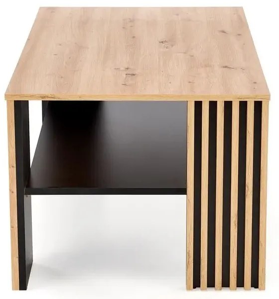 Ława FEMINA 110x65 dąb artisan/czarna - powystawowa HALMAR