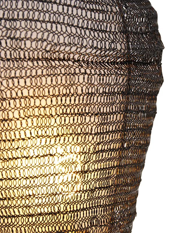 Orientalna lampa ścienna czarna 45 cm - NidumKolonialny Oswietlenie wewnetrzne