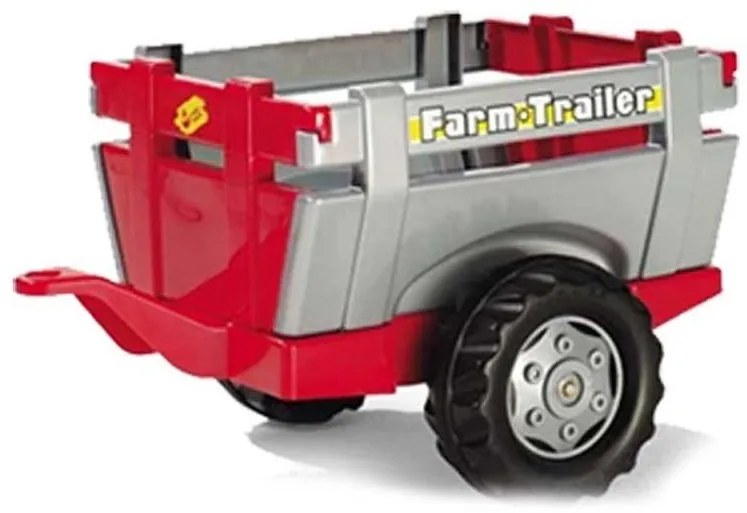 Rolly toys rollyjunior traktor na pedały junior rt czerwony z przyczepą farm new