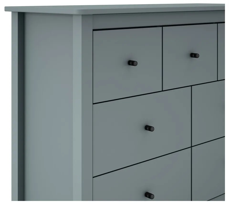 Szarozielona komoda z litego drewna sosnowego 110x80x40 cm Misti – Marckeric