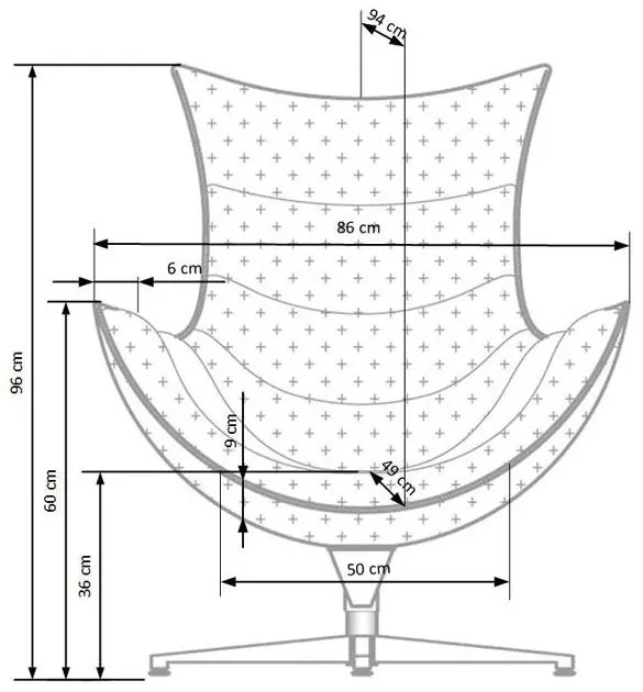 Obrotowy fotel wypoczynkowy ze skóry ekologicznej K7-M72