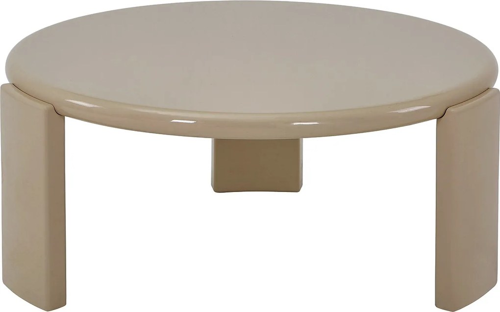 Stolik kawowy MDF - Beżowy błyszczący - ZYRENIA