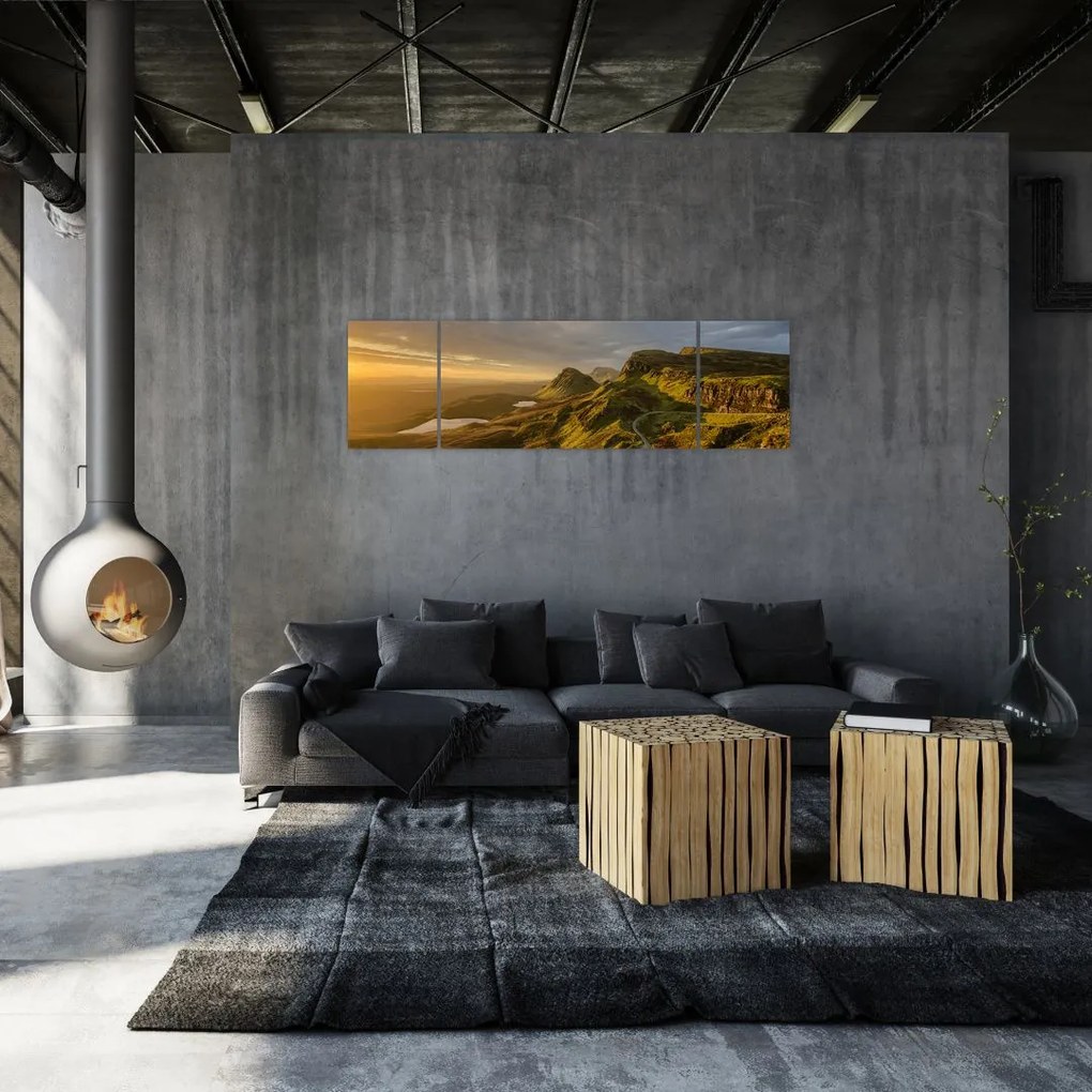 Obraz pasma górskiego (170x50 cm)