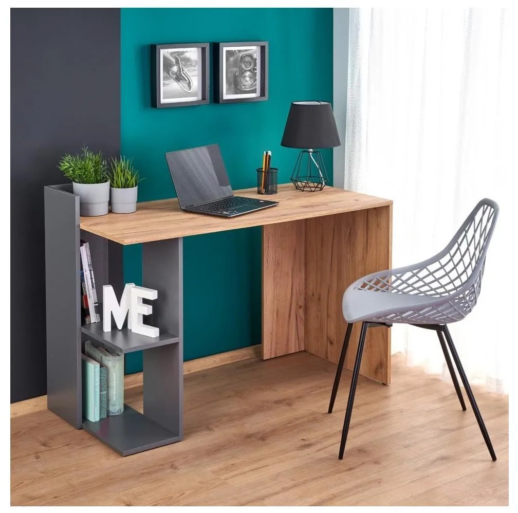 Biurko COZYRA dąb wotan/antracyt