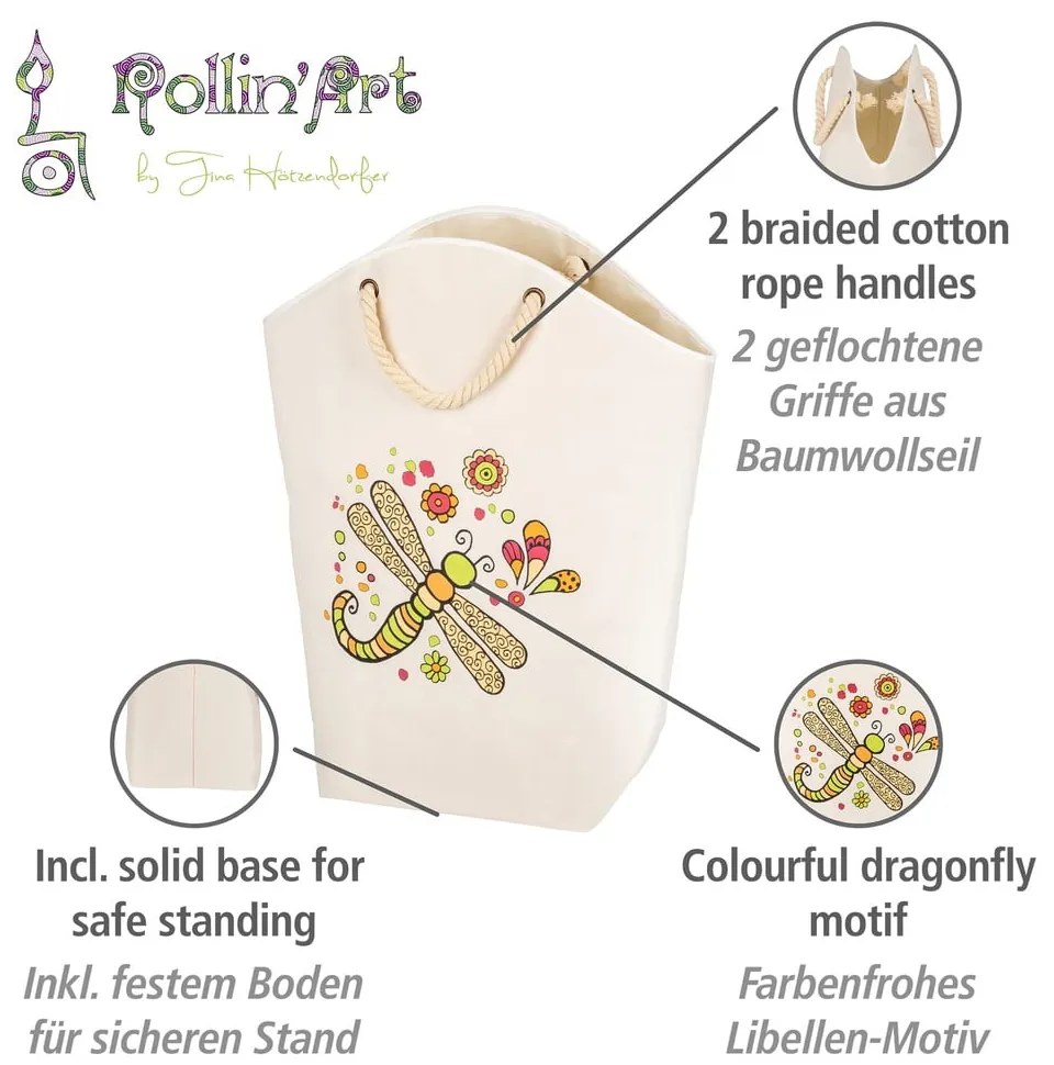 Tekstylny kosz na pranie 58 l Rollin'Art Libelle – Wenko