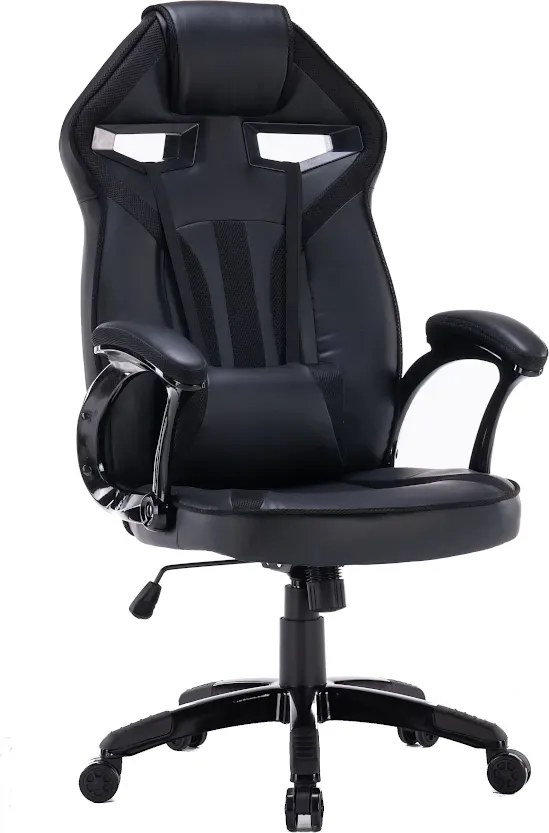 Fotel Czarny Nowoczesny Gamingowy R7-B17