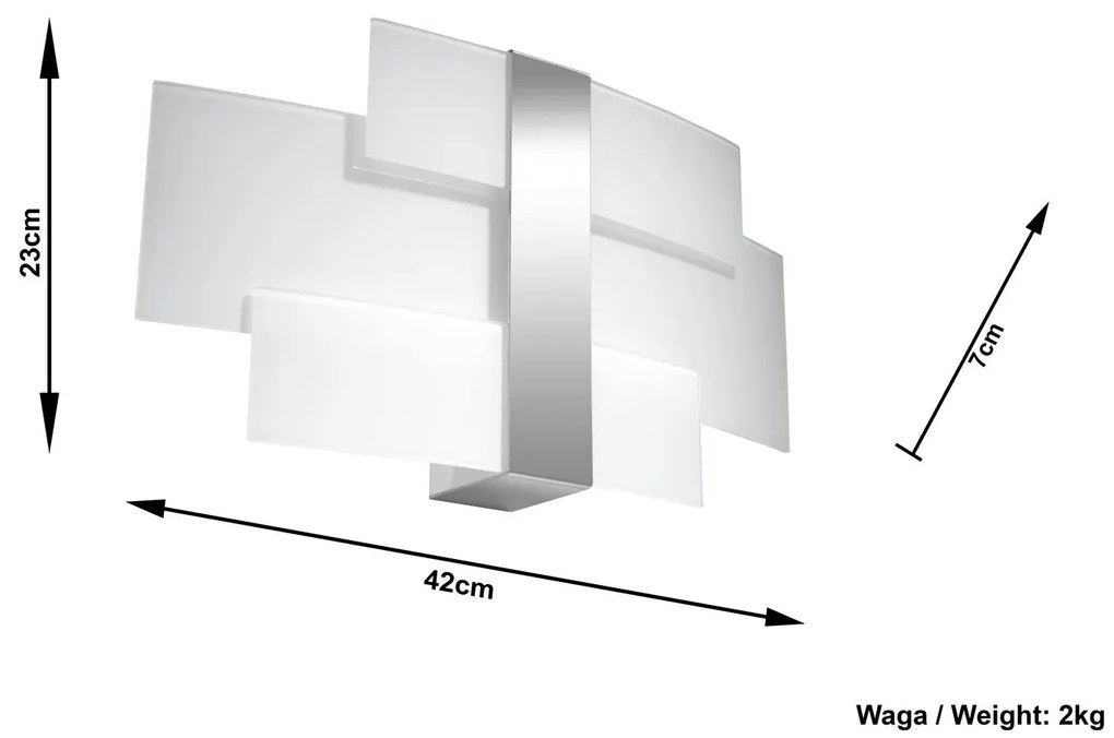 Szklany kinkiet LED E739-Celis