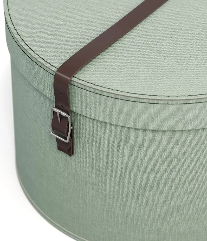 Zielononiebieskie kartonowe pojemniki zestaw 2 szt. z pokrywką ø 37,5x25,5 cm Rut Canvas Paper Laminate – Bigso