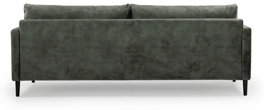 Zielonoszara sofa z aksamitnym obiciem Scandic Adagio, szer. 220 cm