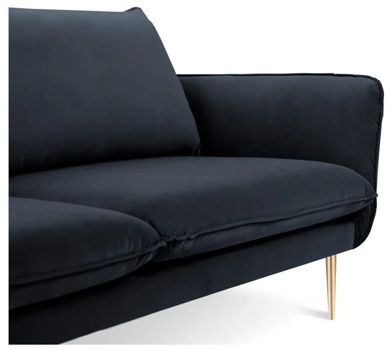 Antracytowa aksamitna sofa Cosmopolitan Design Florence, 160 cm