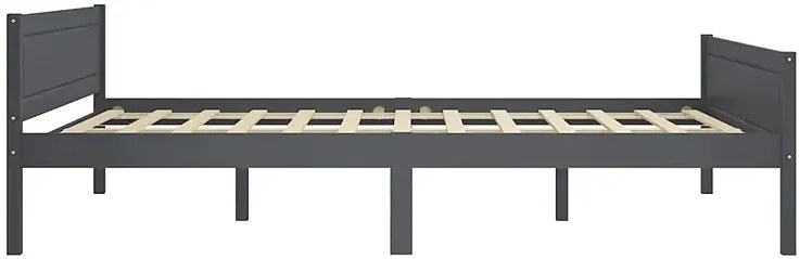 Szare Sosnowe Dwuosobowe Łóżko 160X200 W3-G22