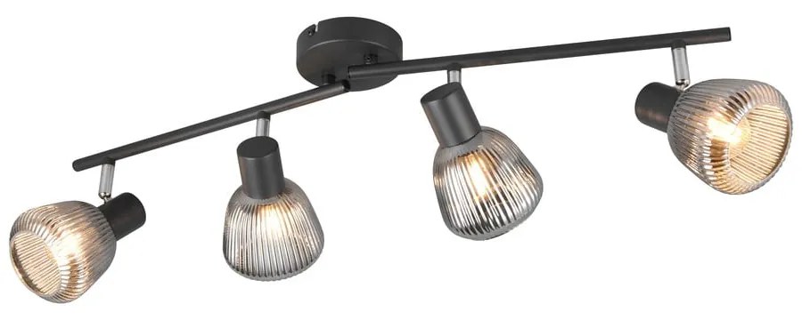 Czarna lampa punktowa ø 10 cm Tarifa – Trio