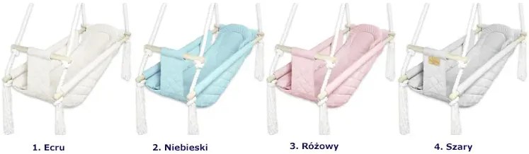 Trzy poziomowa huśtawka dziecięca niebieska - Nazar