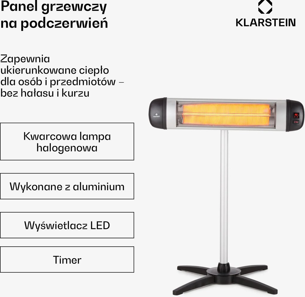 Blumfeldt Rising Sun 2500W Promiennik Podczerwieni Srebrny