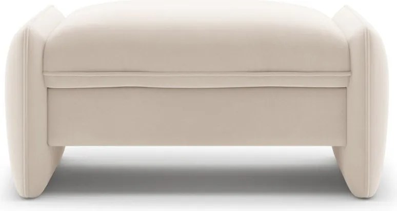 Kremowy aksamitny podnóżek Georgia – Micadoni