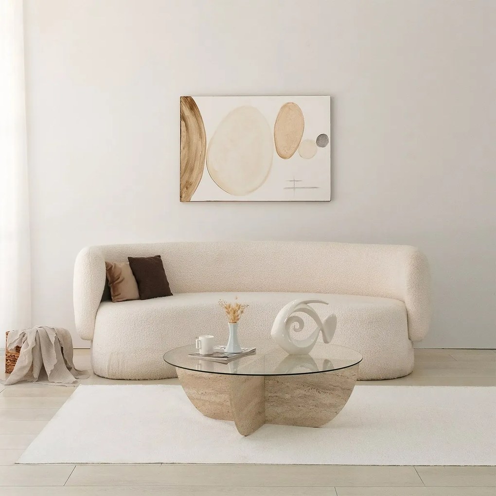 Stolik konferencyjny Lily Travertine