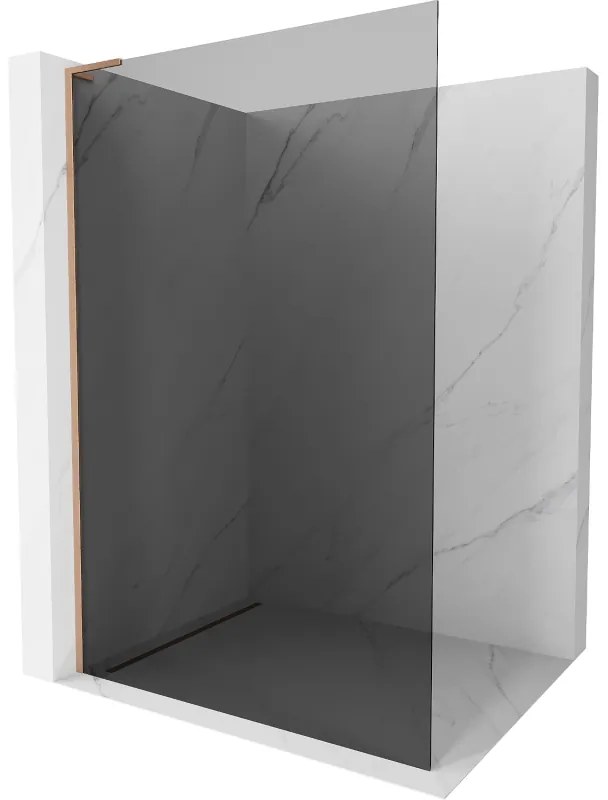 Mexen Kioto L ścianka prysznicowa Walk-in 120 x 200 cm, grafit, miedź szczotkowana - 800-120-103-65-40