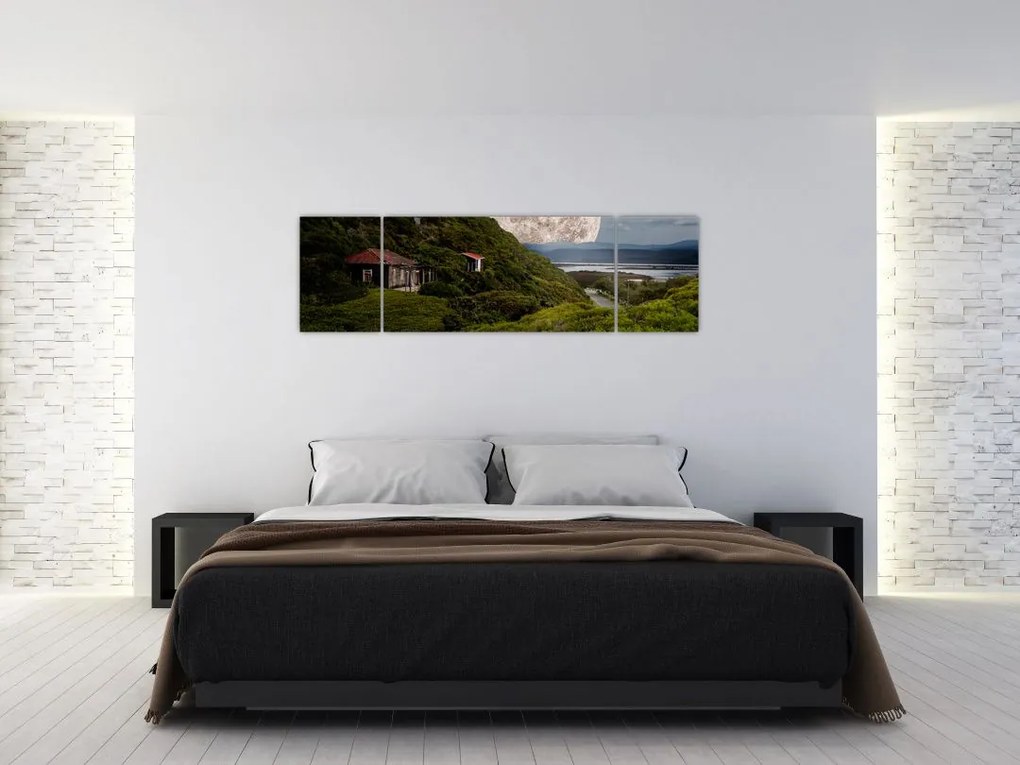 Obraz krajobrazu z księżycem (170x50 cm)