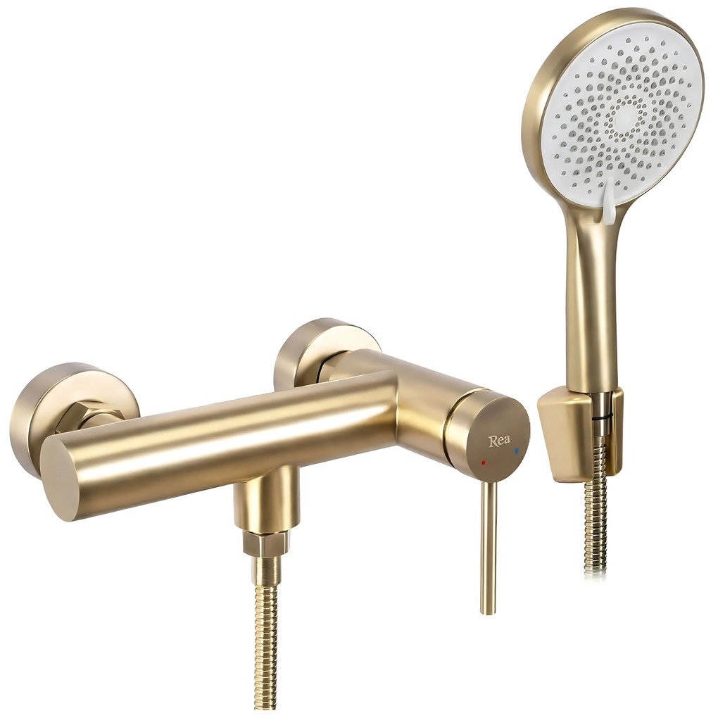 Bateria prysznicowa REA FOSS Złota Szczotkowana