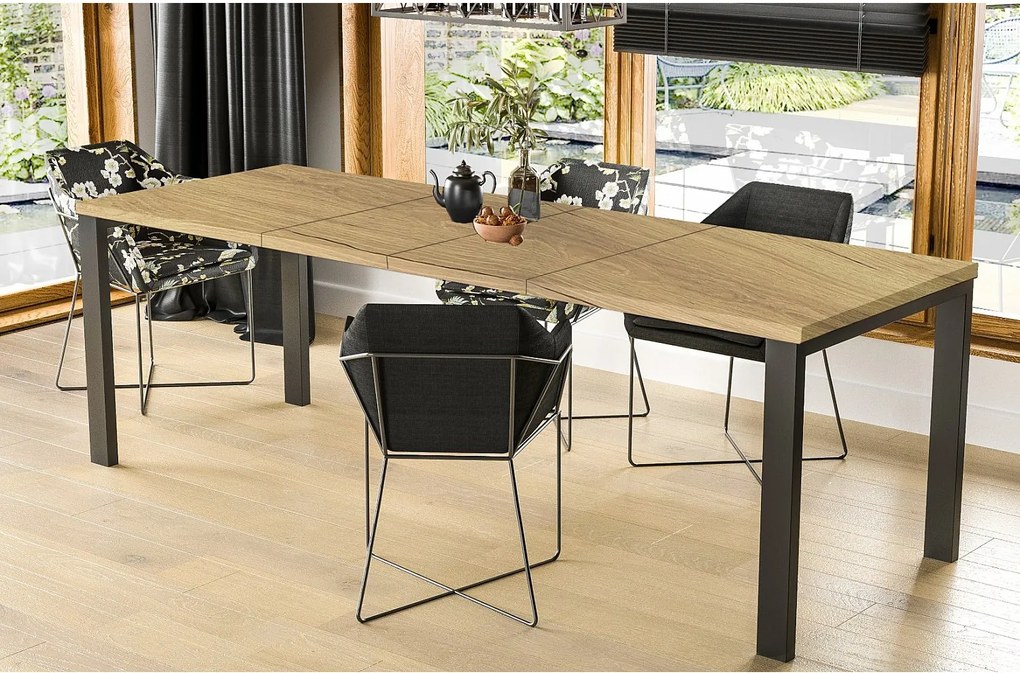 Stół rozkładany GARANT 80(170)x80 dąb natura