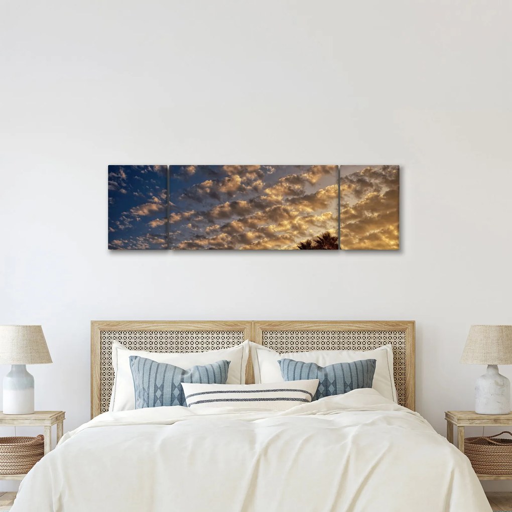 Obraz - palmy pośród chmur (170x50 cm)
