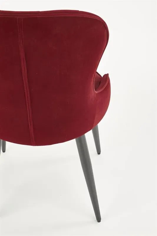 Krzesło tapicerowane K366 VELVET bordowe HALMAR
