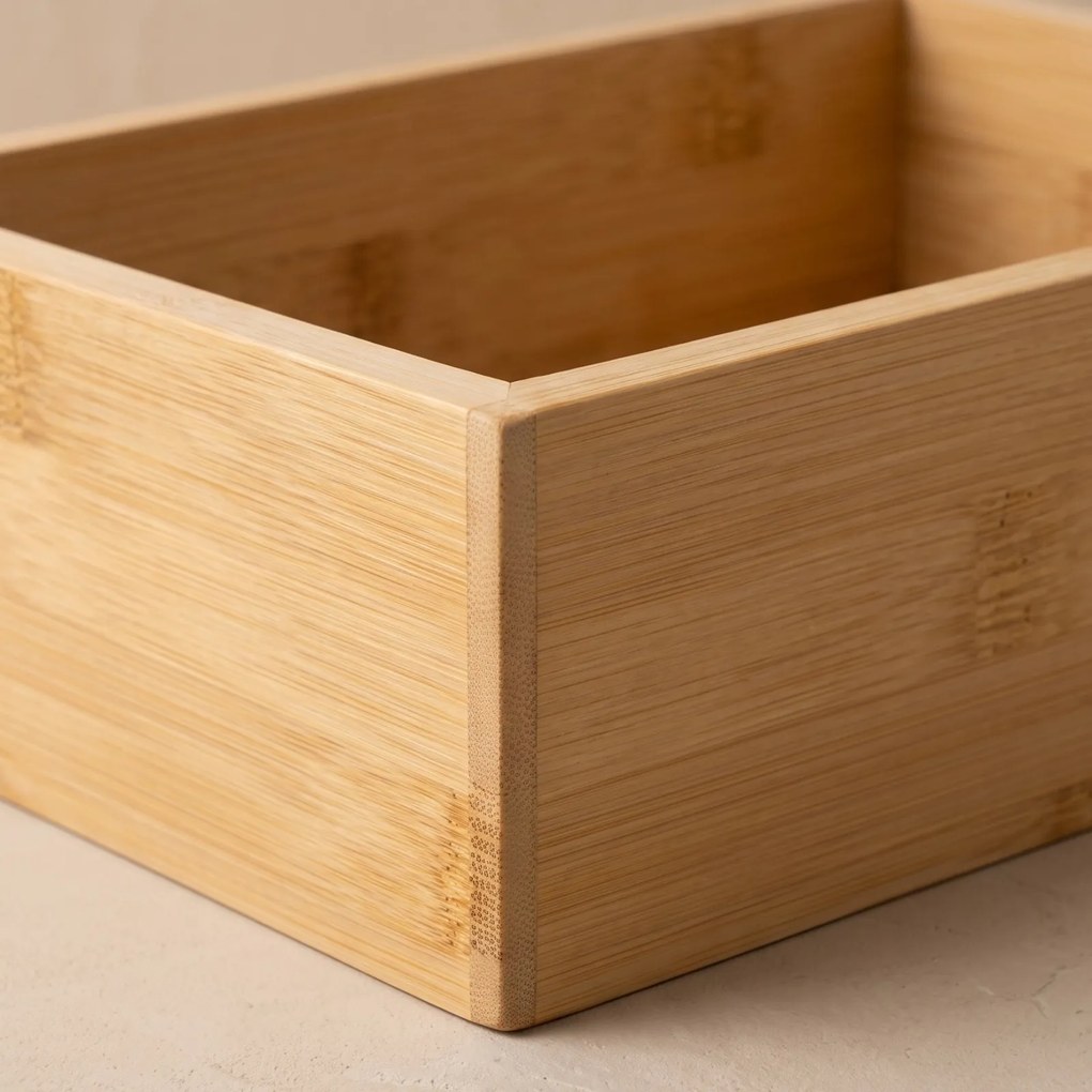 Organizer biurkowy bambusowy, 15 x 23 x 7 cm