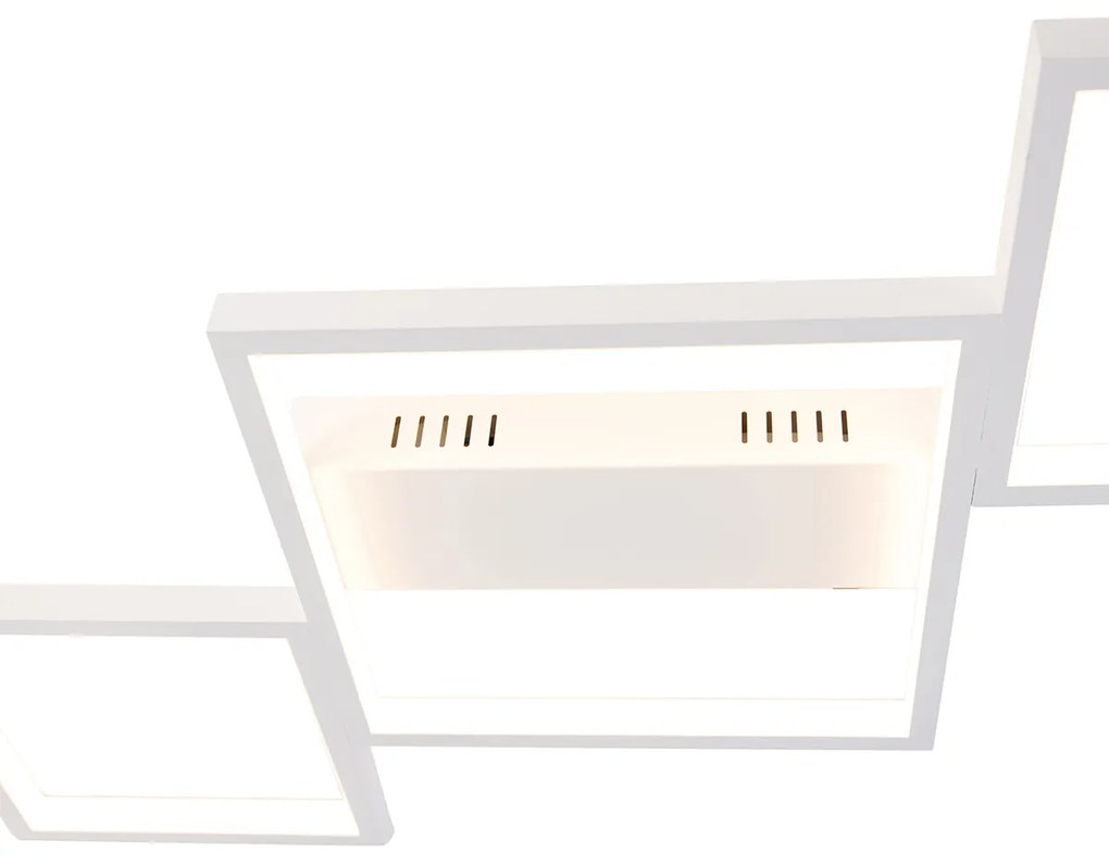 Lampa sufitowa biała z wbudowanym LED-em 3-stopniowo ściemnialnym 5-punktowa - LejoDesignerski Oswietlenie wewnetrzne