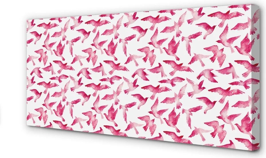 Obraz drukowany na płótnie Egzotyczne Różowe Ptaki