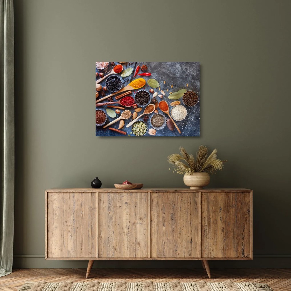 Obraz na szkle - Przyprawy (70x50 cm)