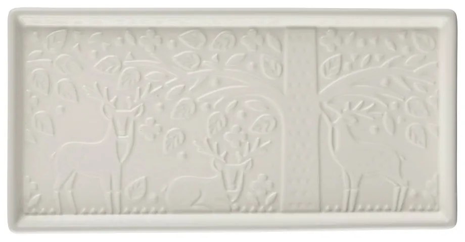 Biały półmisek kamionkowy Mason Cash In the Forest, 30x15 cm