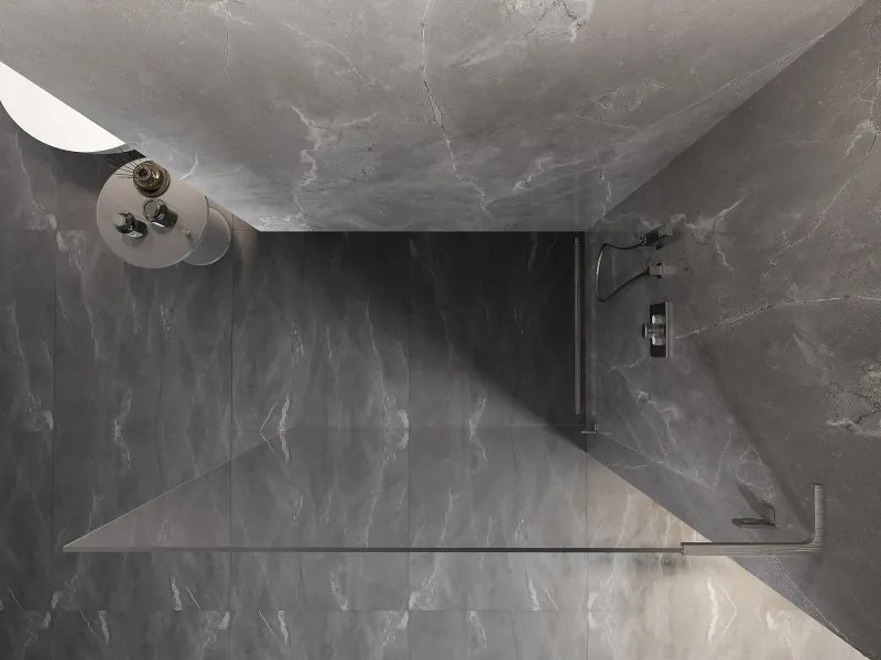 Mexen Lunar L ścianka prysznicowa Walk-in prawa 70 x 200 cm, transparent 8 mm, nikiel szczotkowany - 830L-070-000-97-00-P