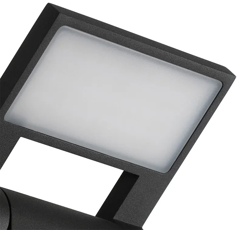 Zewnetrzna Lampa ścienna zewnętrzna antracytowa z LED IP54 z czujnikiem ruchu - Zane Nowoczesny Oswietlenie zewnetrzne