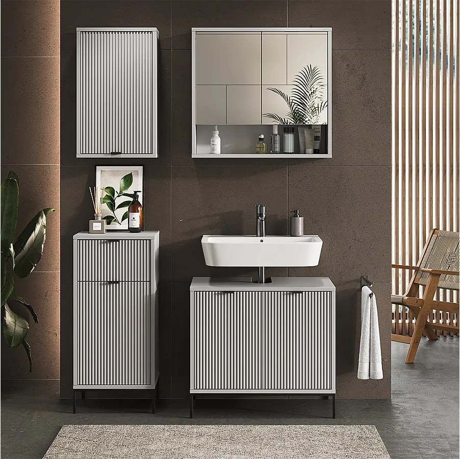 Zestaw mebli łazienkowych szary 70x45x63 eliza