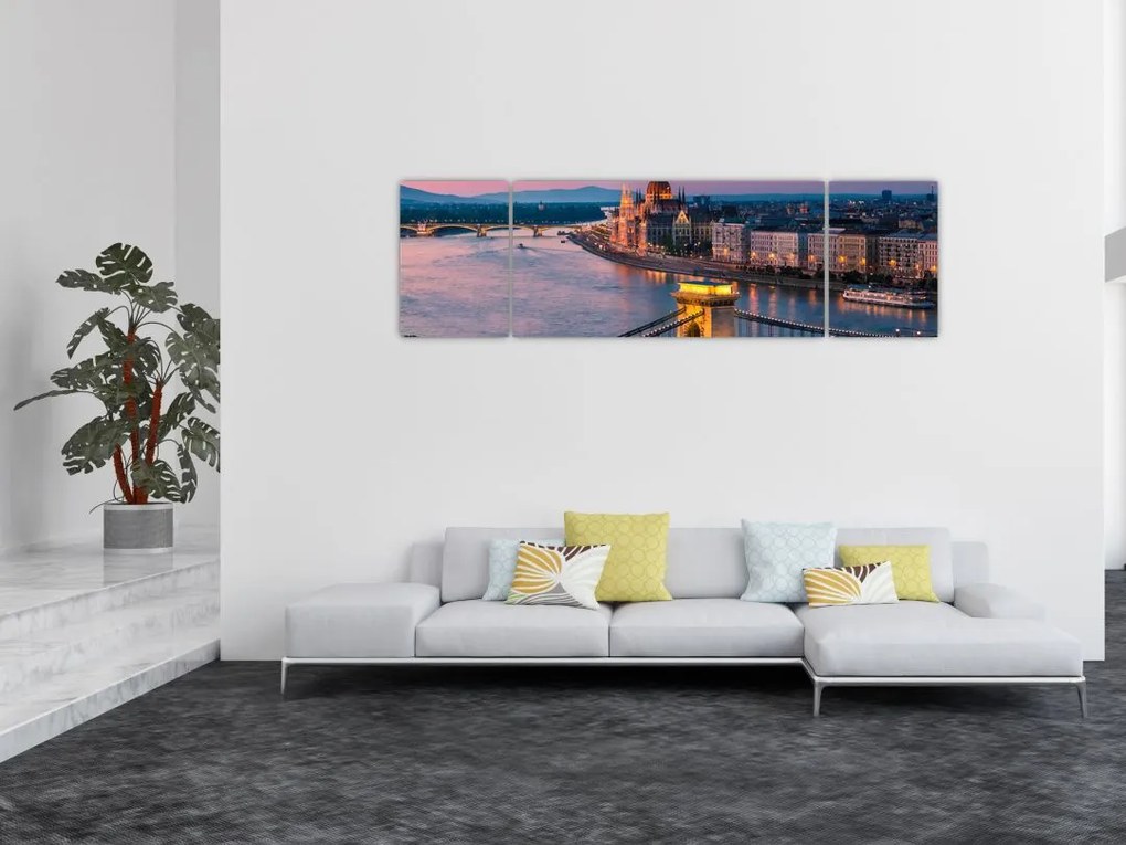 Obraz - Panorama miasta, Budapeszt, Węgry (170x50 cm)