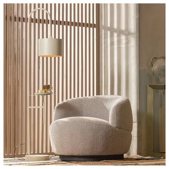 Jasnoszary obrotowy fotel Wolly – WOOOD