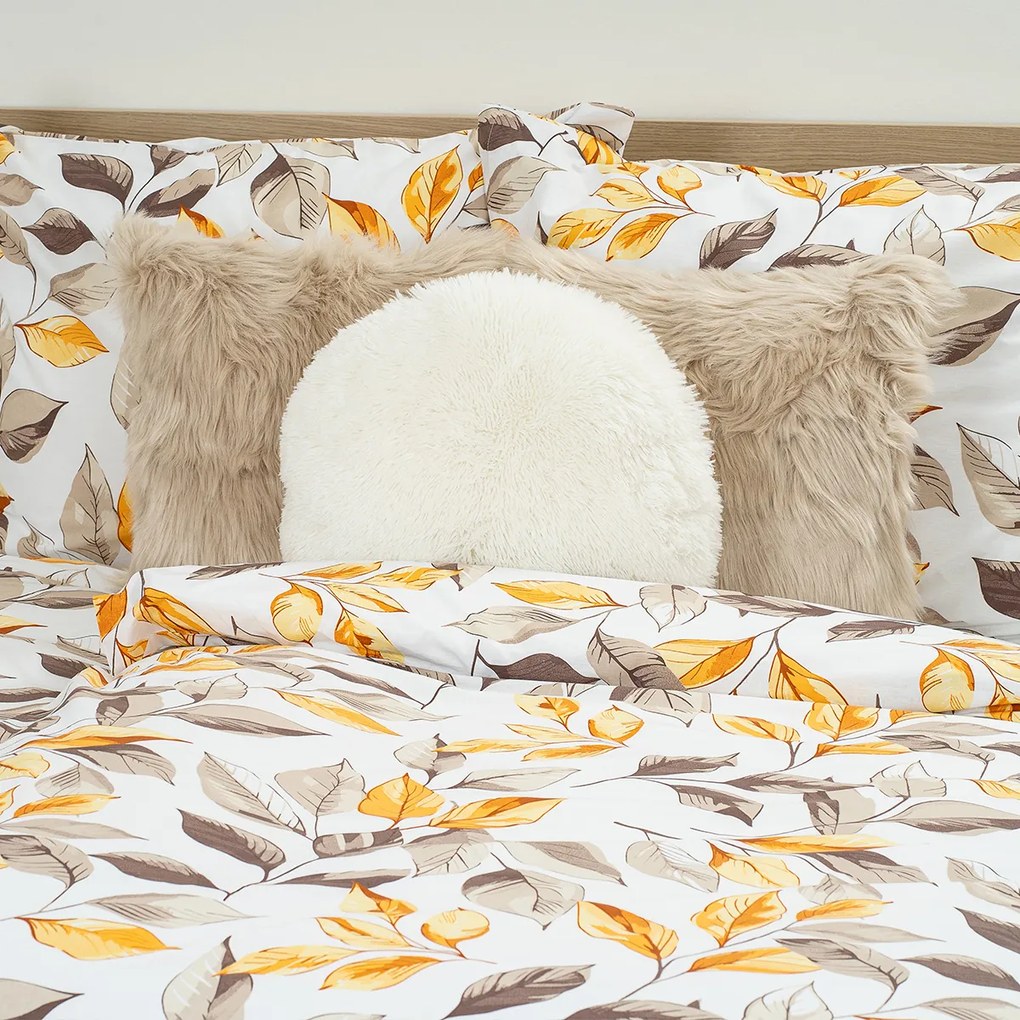 4Home Pościel bawełniana Autumn Leaves, 140 x 200 cm, 70 x 90 cm