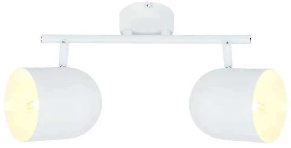 Biała lampa sufitowa z metalowym kloszem 38x10 cm Azuro – Candellux Lighting