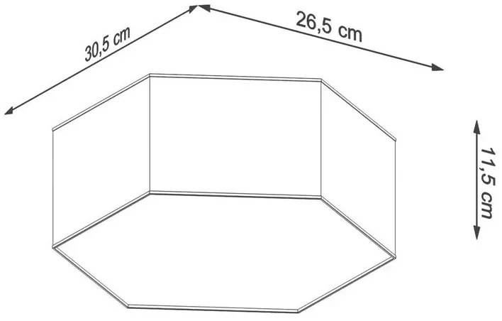 Biały nowoczesny plafon sześciokąt 11,5 cm - S747-Kalma