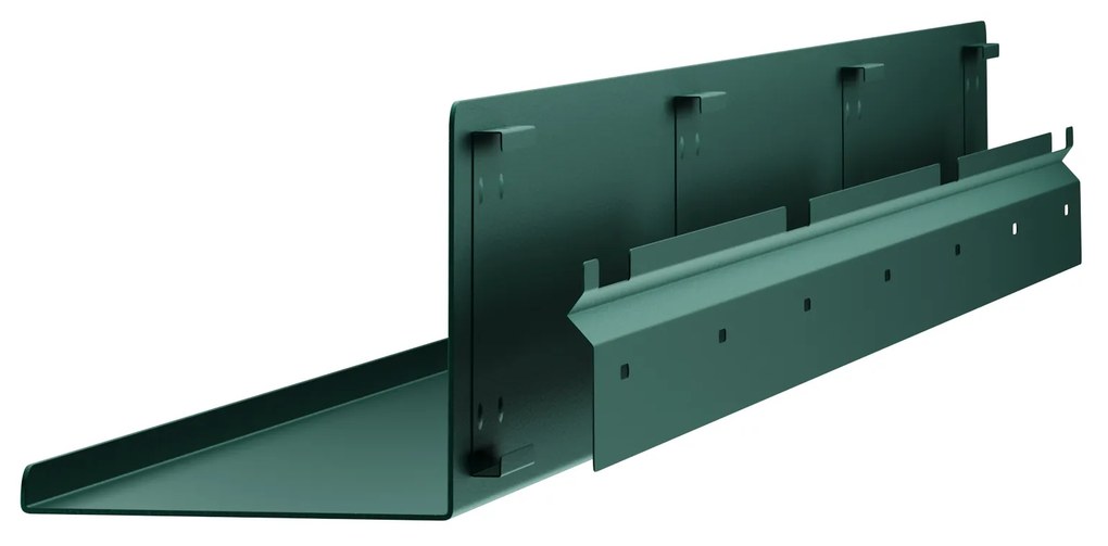 Półka wisząca metalowa butelkowa zieleń, 1200 mm: JOANNE Modern